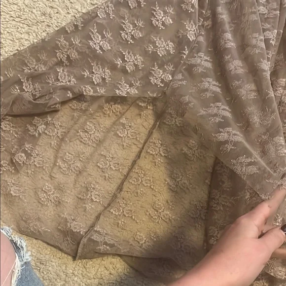 Free People mauve lace floral skirt - Picture 4 of 9